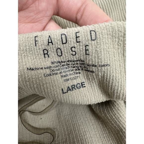 Faded Rose Womens Crop Top Size Large Brown Ribbed Halter Top - Picture 3 of 8